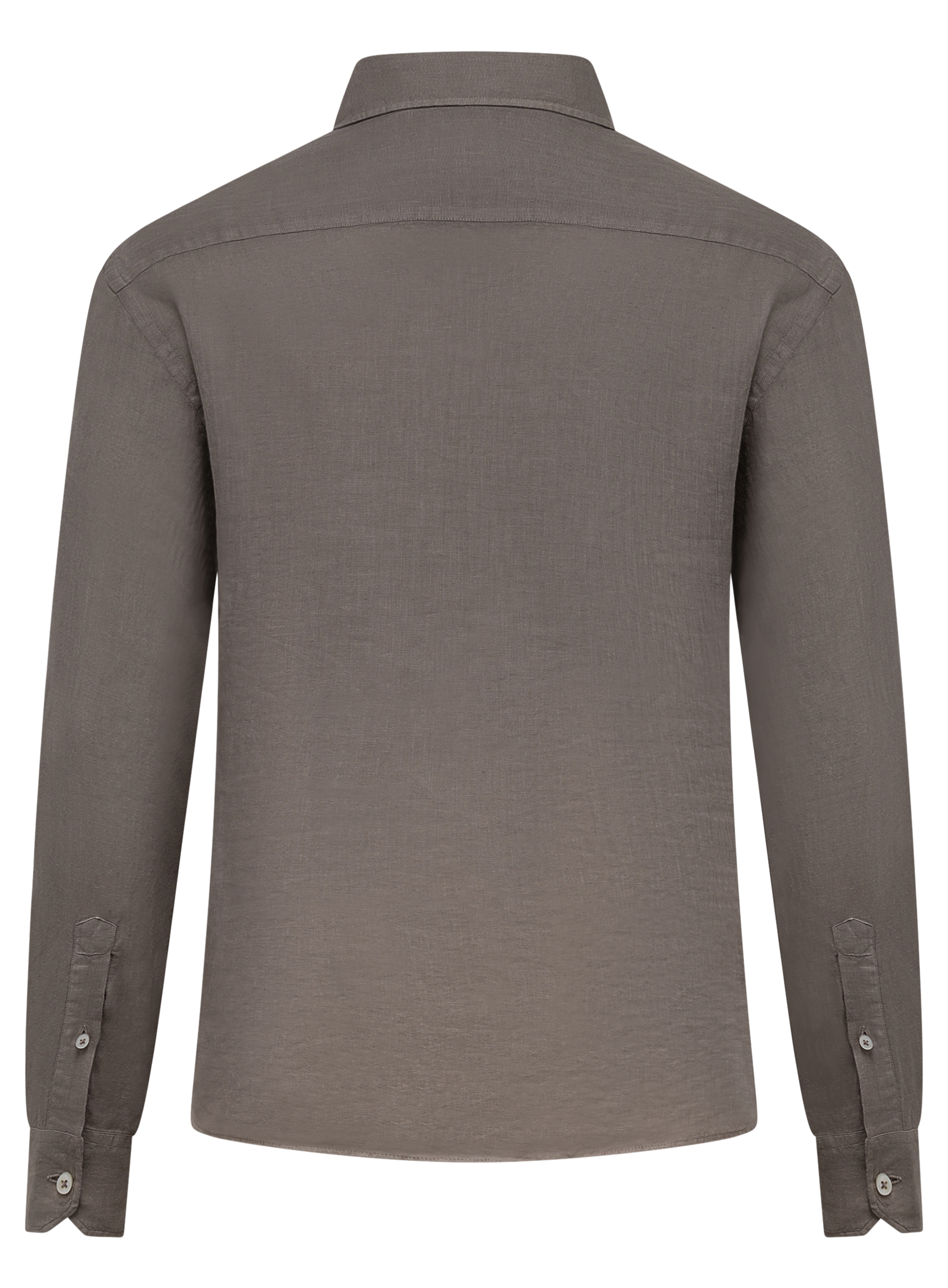 Regular-fit linnen overhemd met borstzak | TAUPE