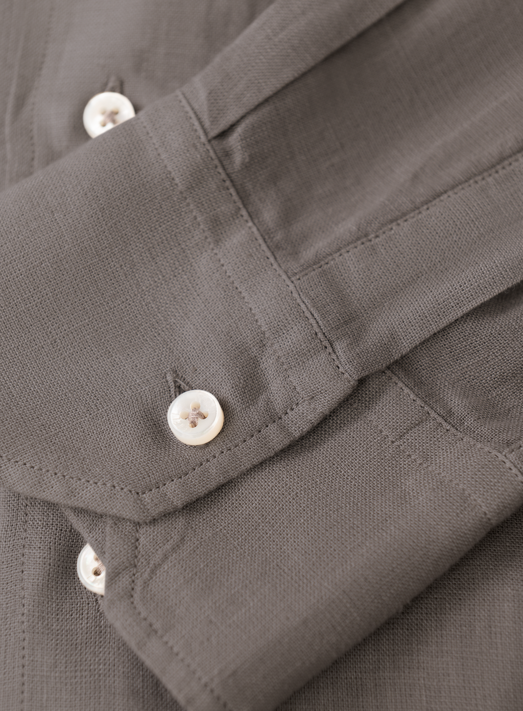 Regular-fit linnen overhemd met borstzak | FULL_WIDTH | TAUPE