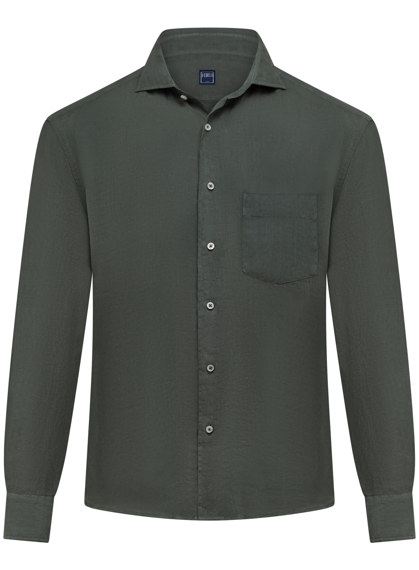 Shirt van linnen | Groen