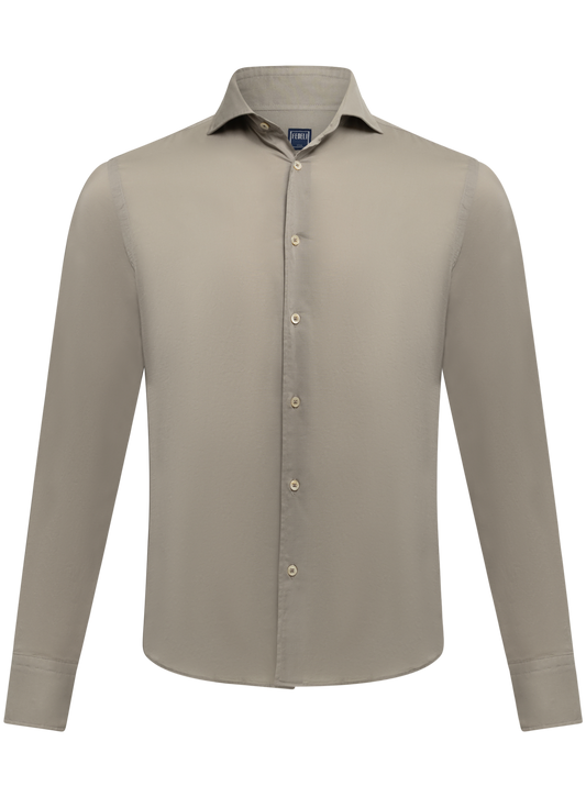Shirt van katoen | TAUPE
