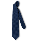 Zijden stropdas met print | BLUE NAVY