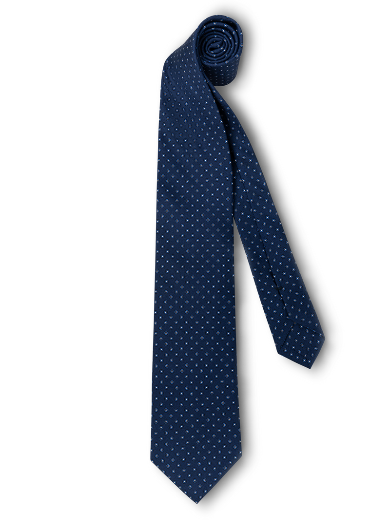 Silk tie with print