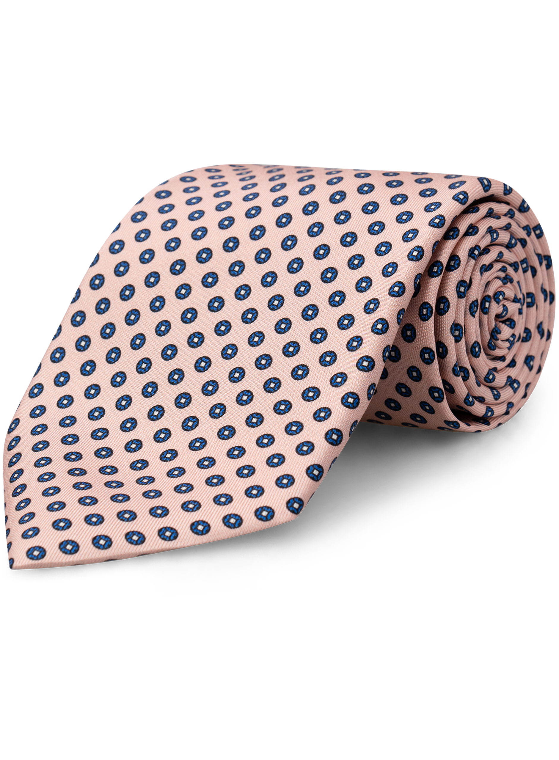 Zijden stropdas met print | Zalm
