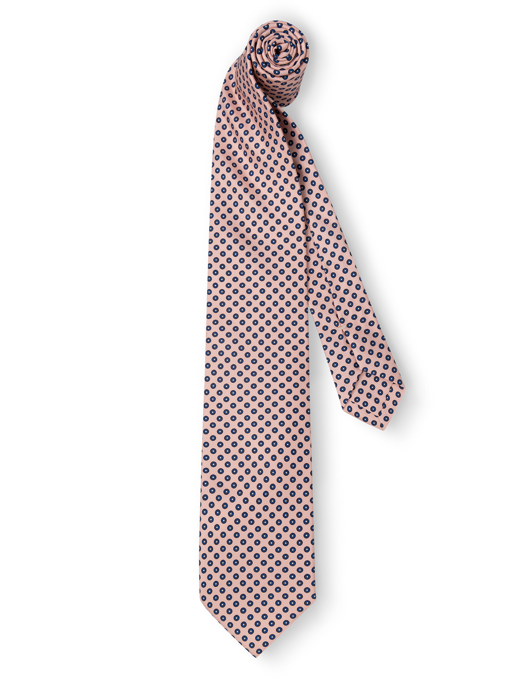 Zijden stropdas met print | Zalm