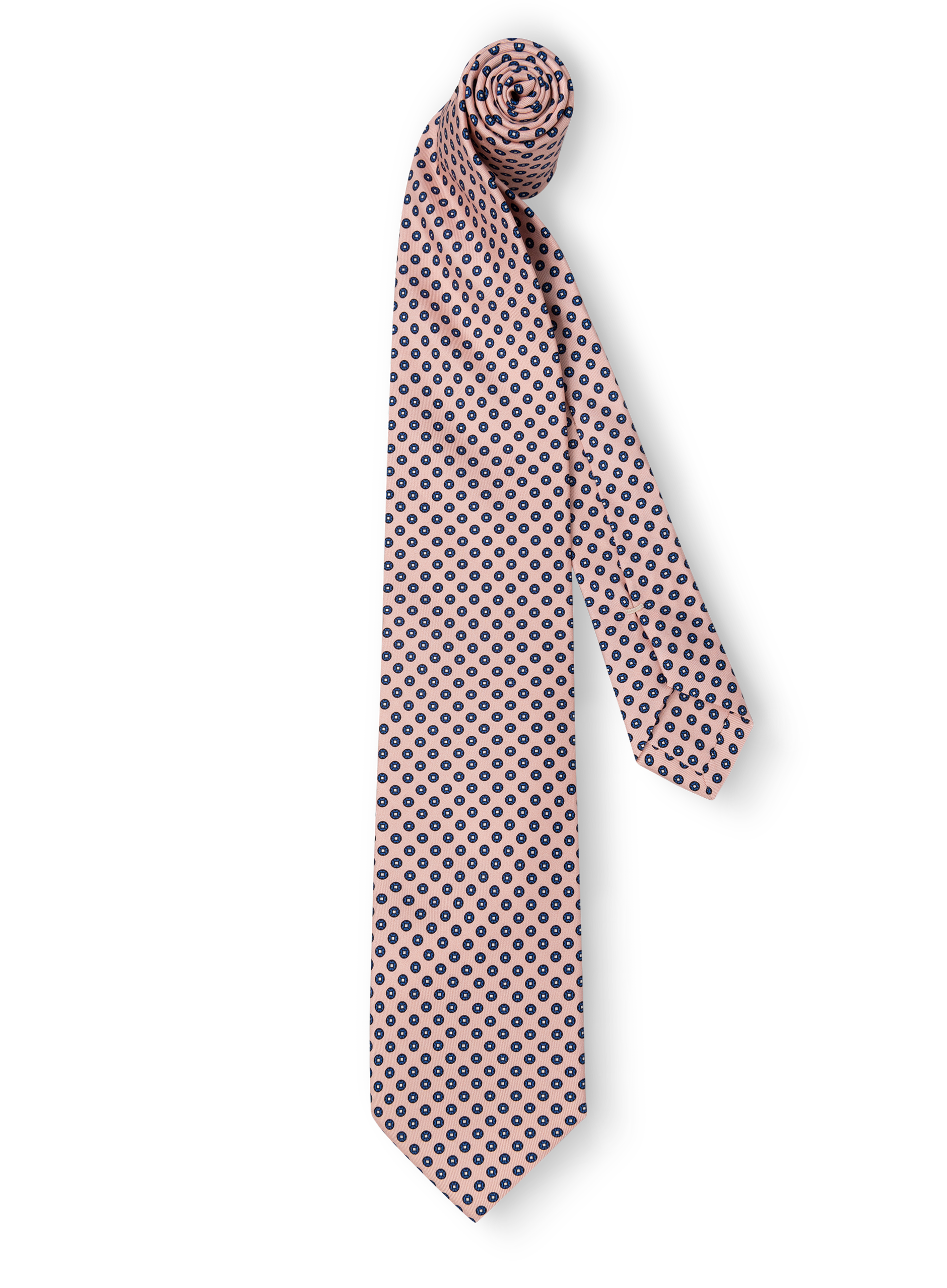 Zijden stropdas met print | Zalm