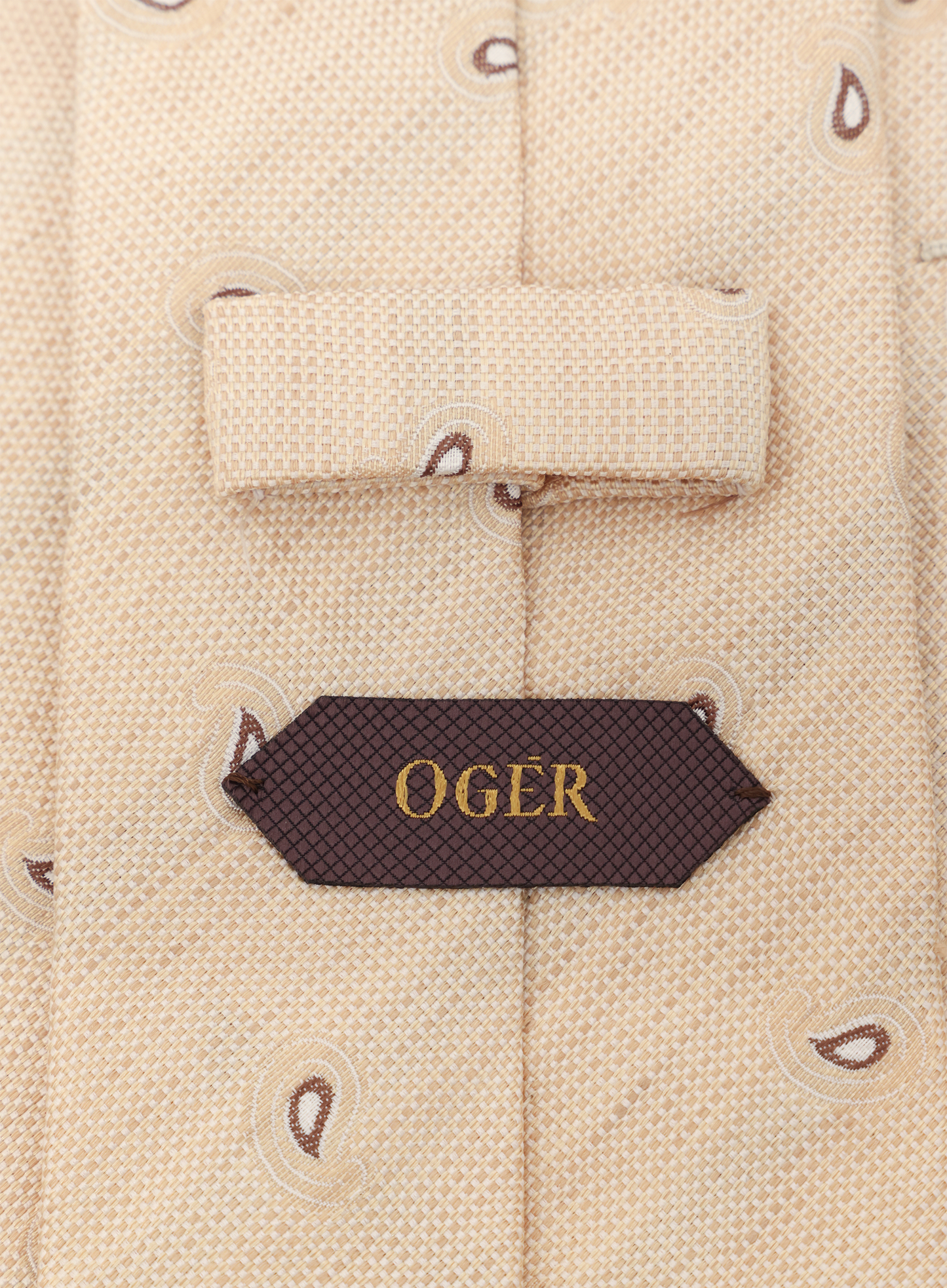 Stropdas van zijde en linnen | FULL_WIDTH | Beige