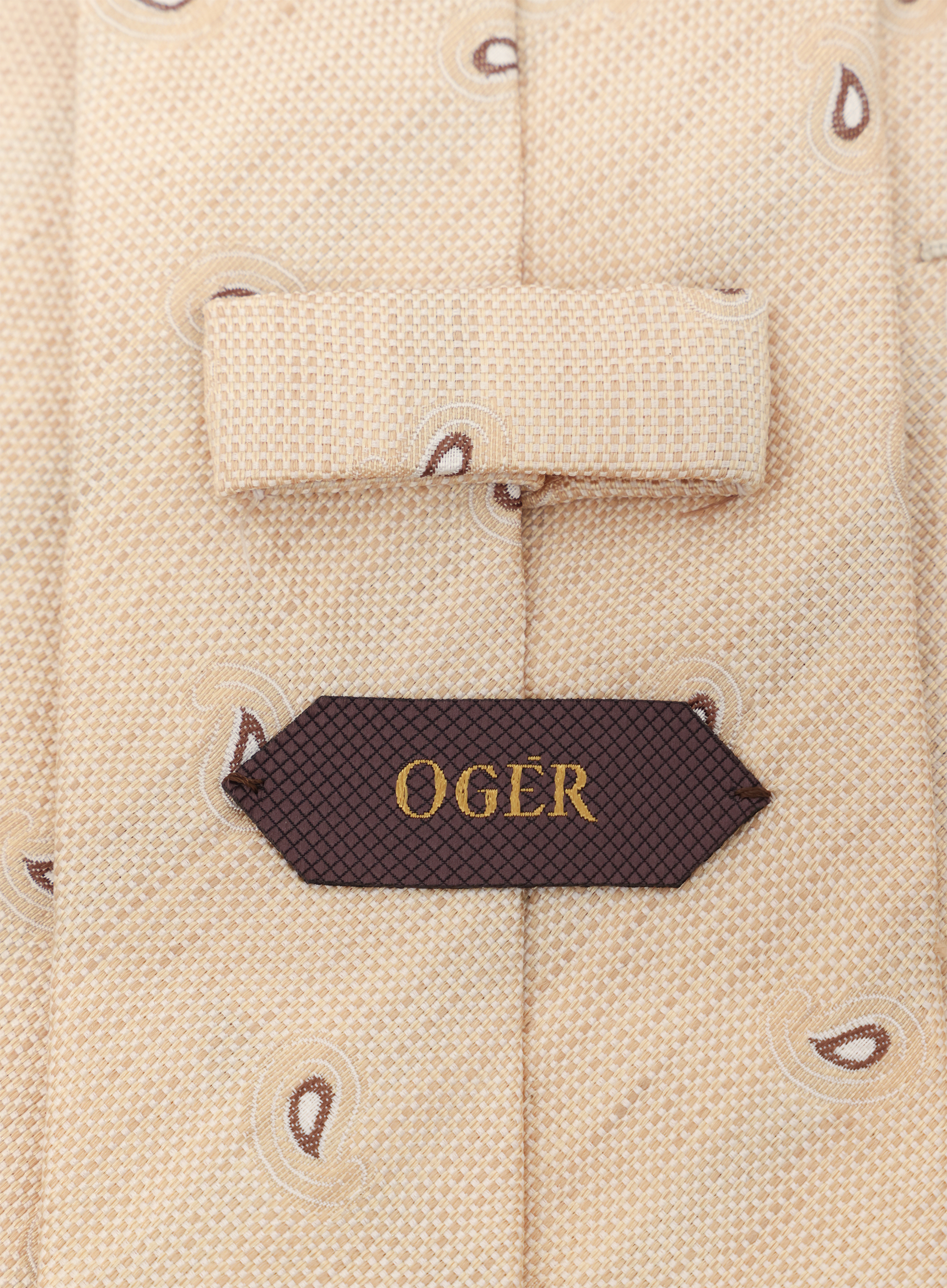 Stropdas van zijde en linnen | FULL_WIDTH | Beige