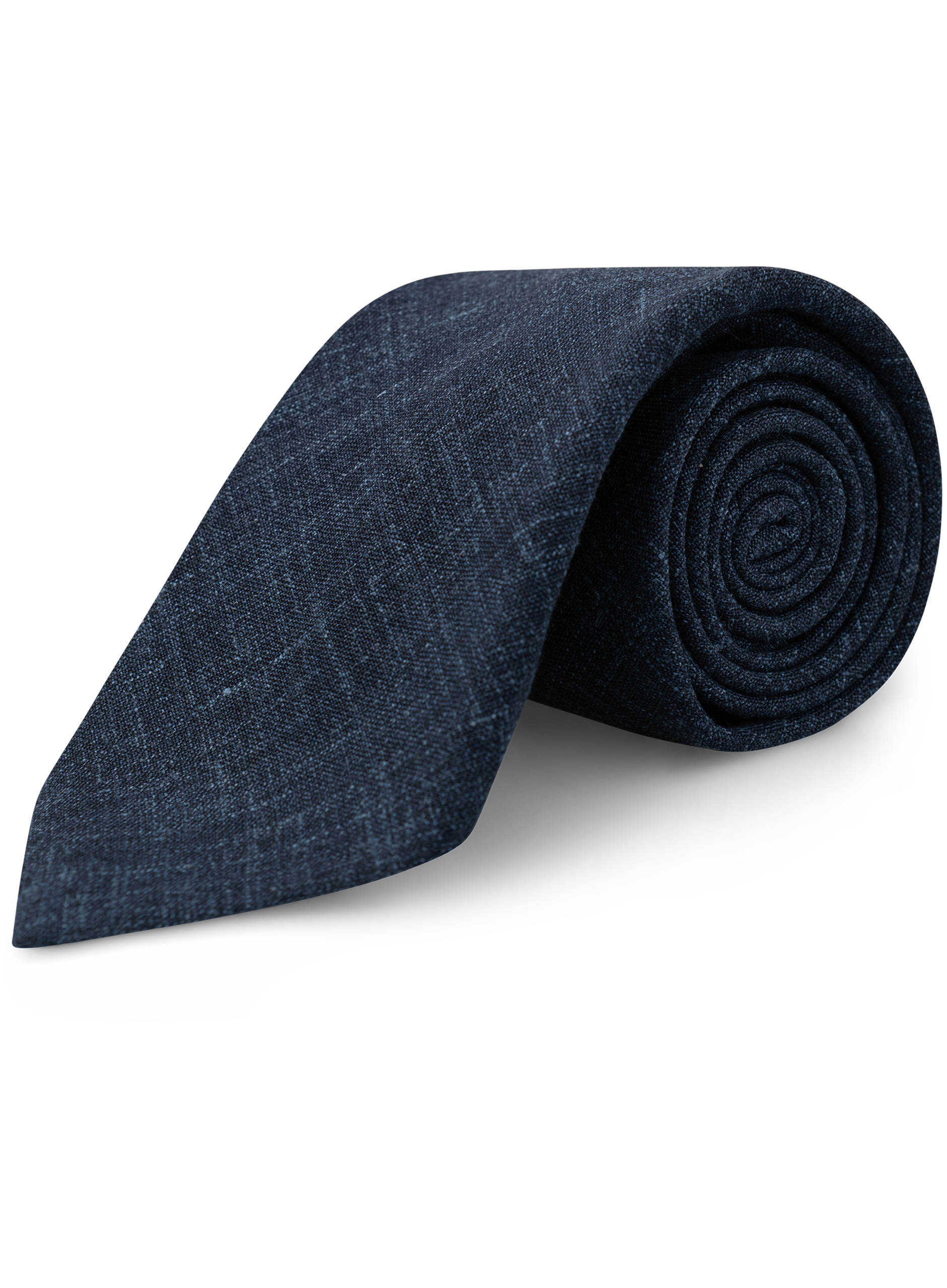 Stropdas van wol, zijde en linnen | BLUE NAVY