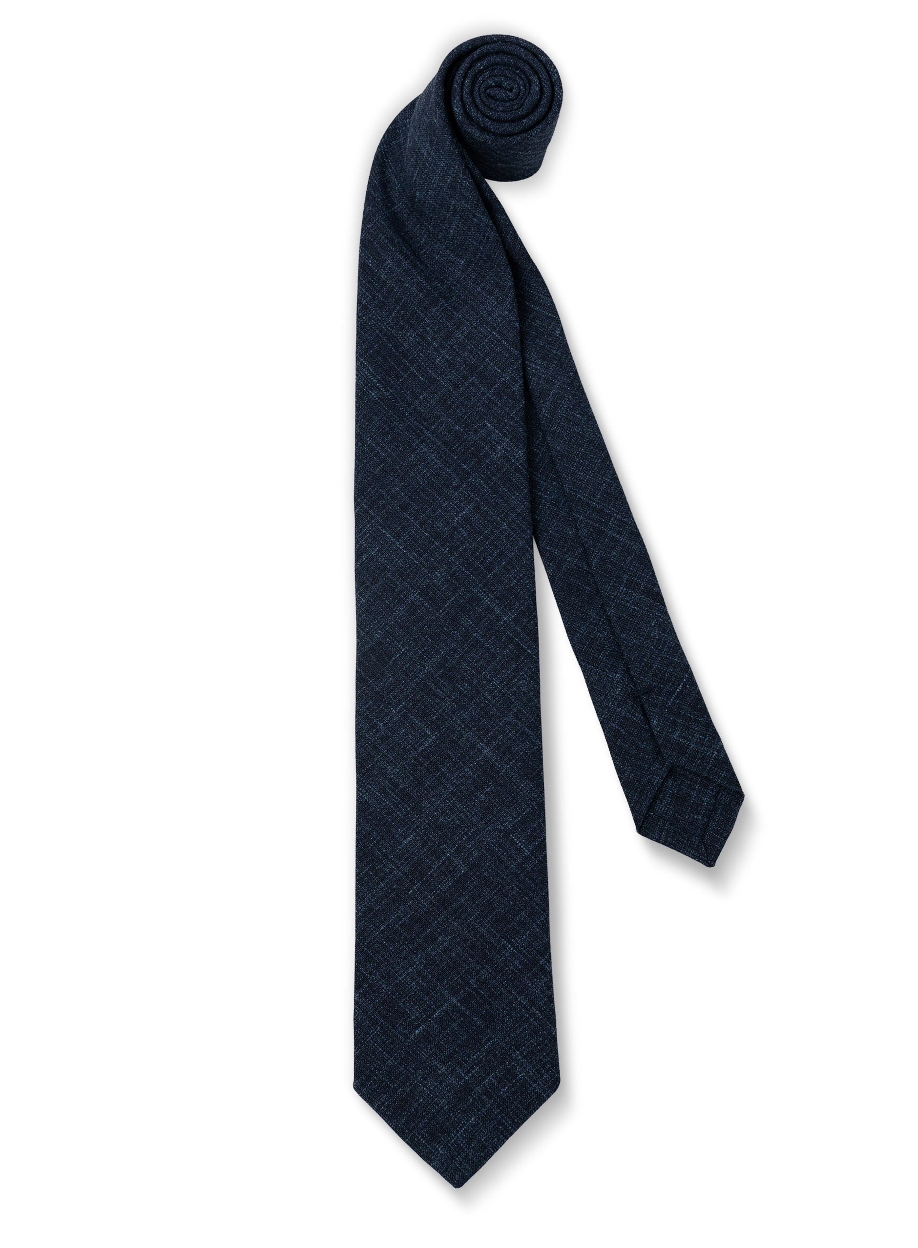 Stropdas van wol, zijde en linnen | BLUE NAVY