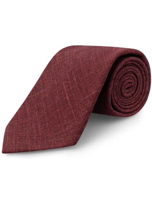 Mixed wool, silk and linen tie