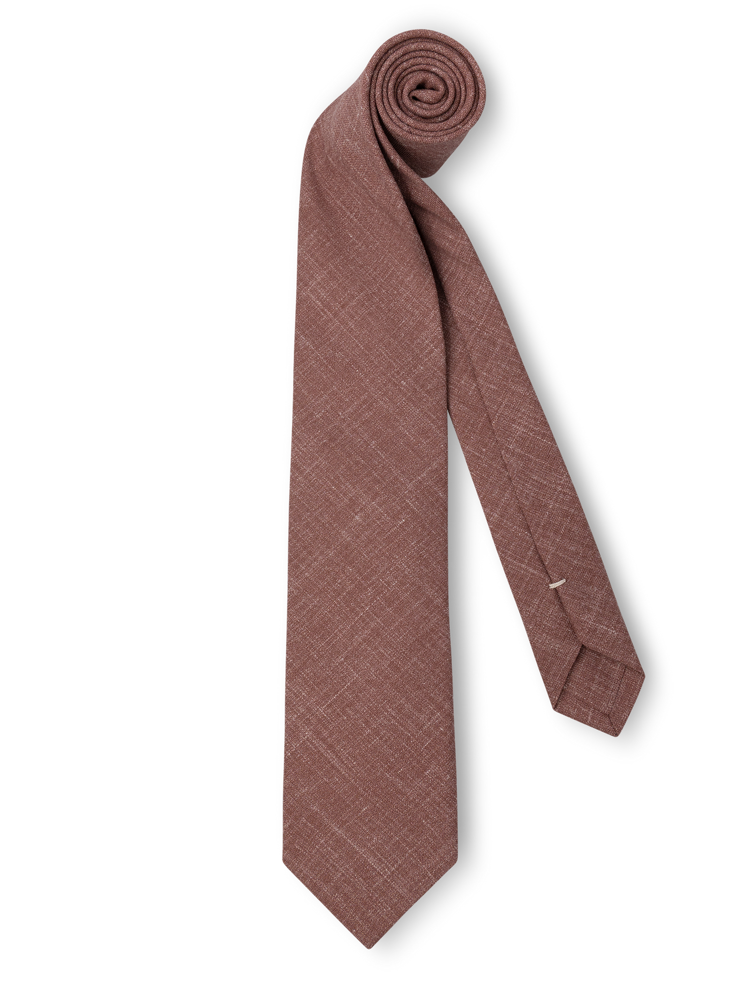 Stropdas van wol, zijde en linnen | Roest