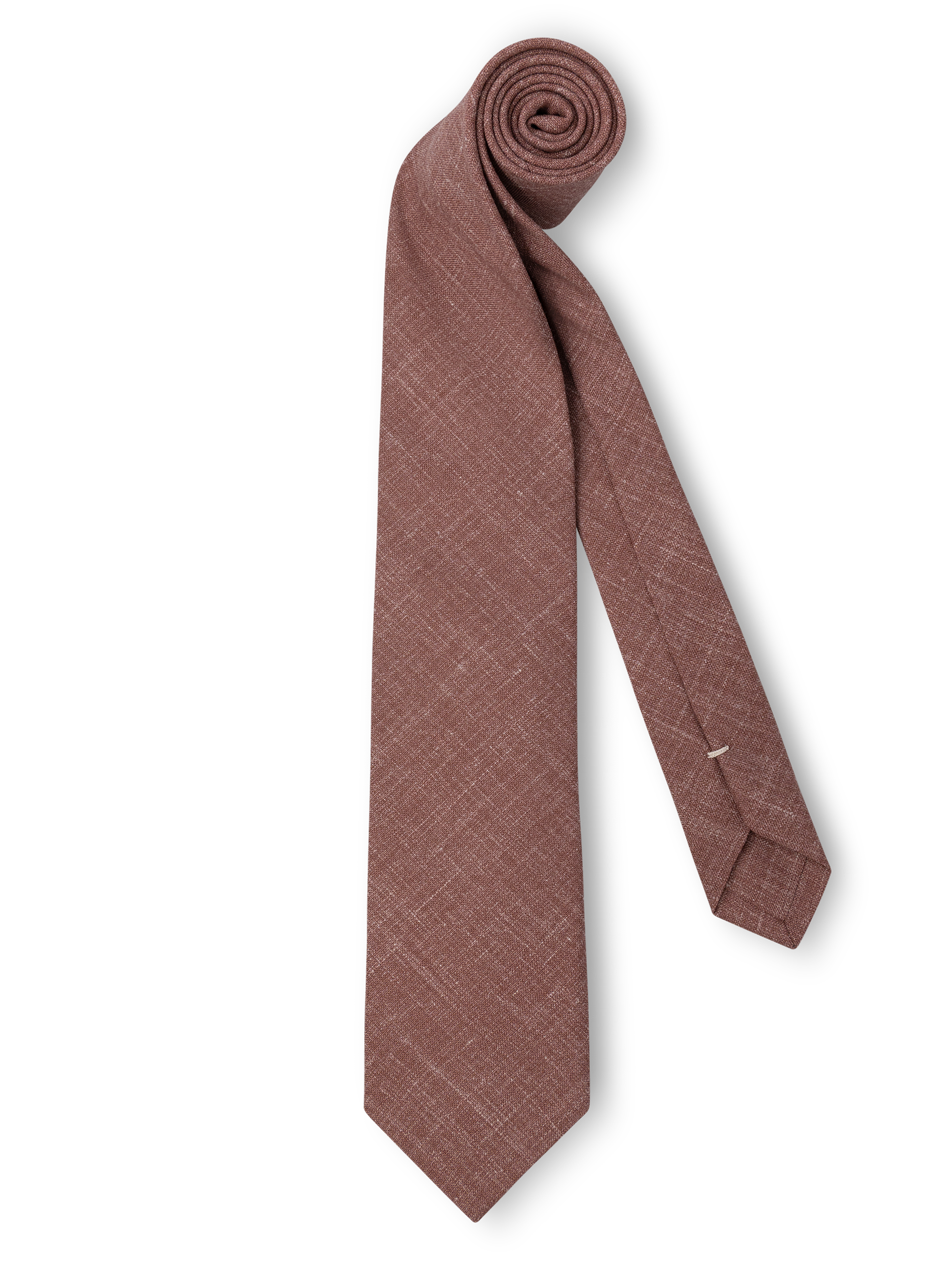 Stropdas van wol, zijde en linnen | Roest