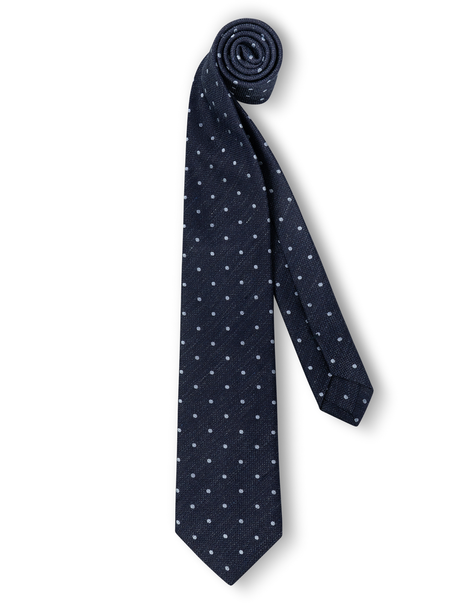 Stropdas van zijde en linnen | BLUE NAVY