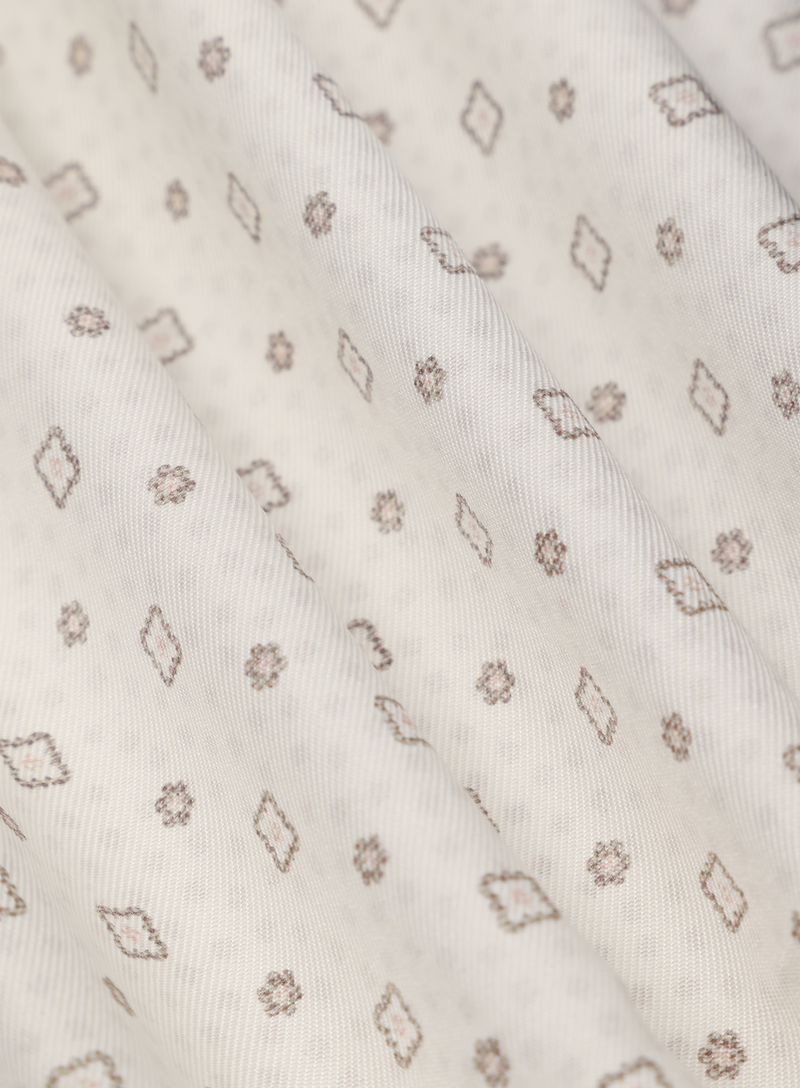 Silk and cotton pocket square