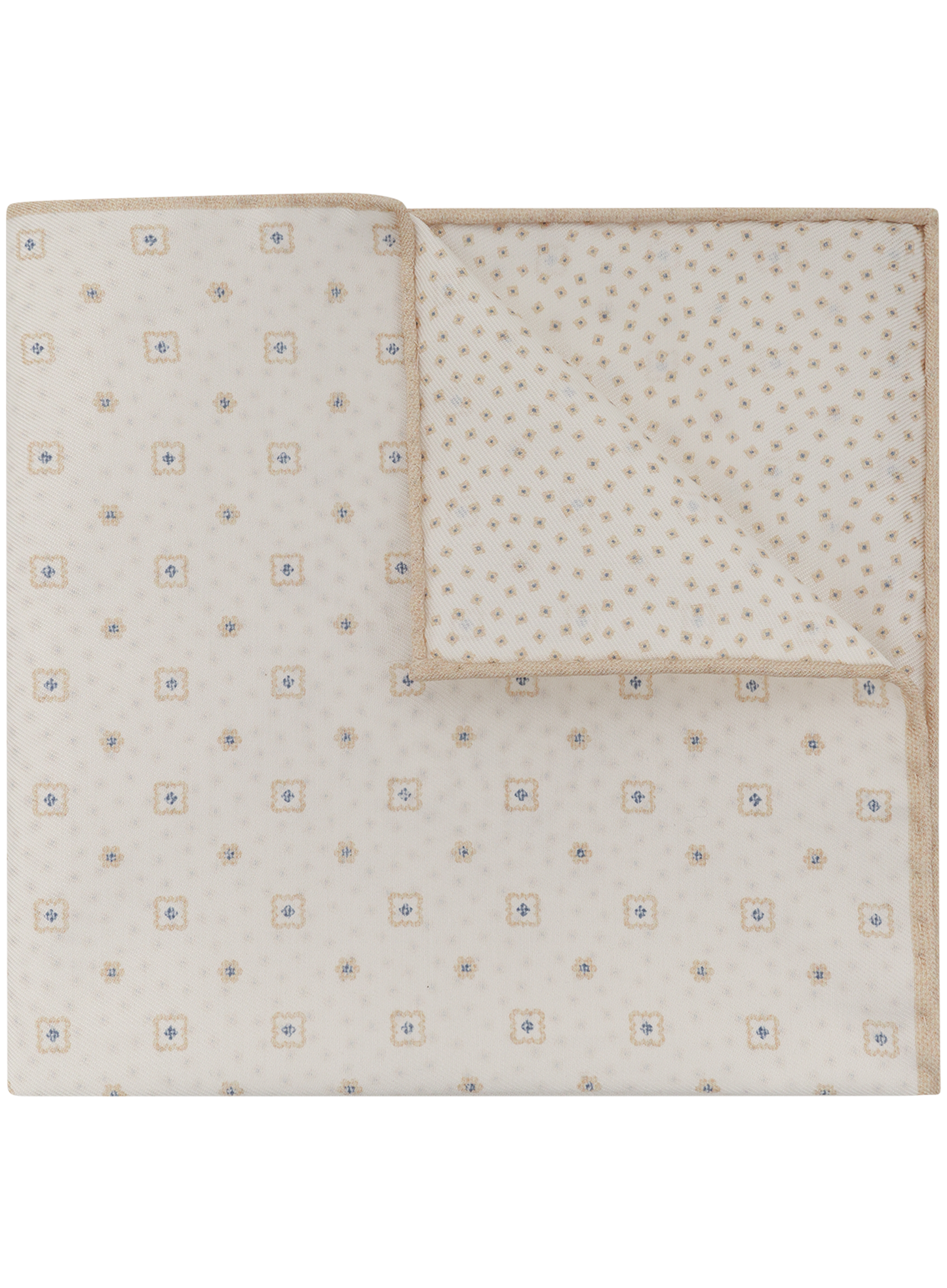 Pochet van zijde en katoen | Beige