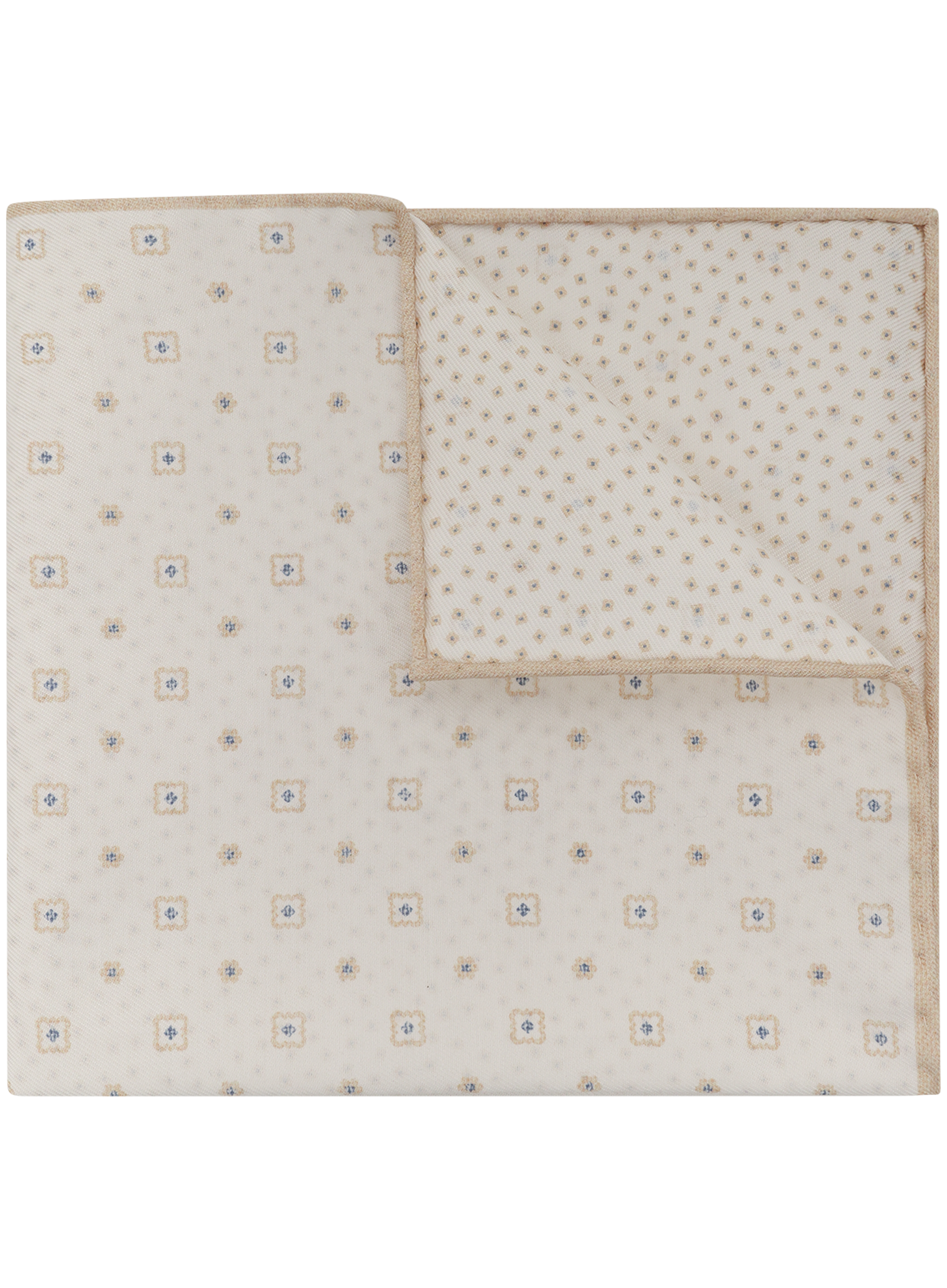 Pochet van zijde en katoen | Beige
