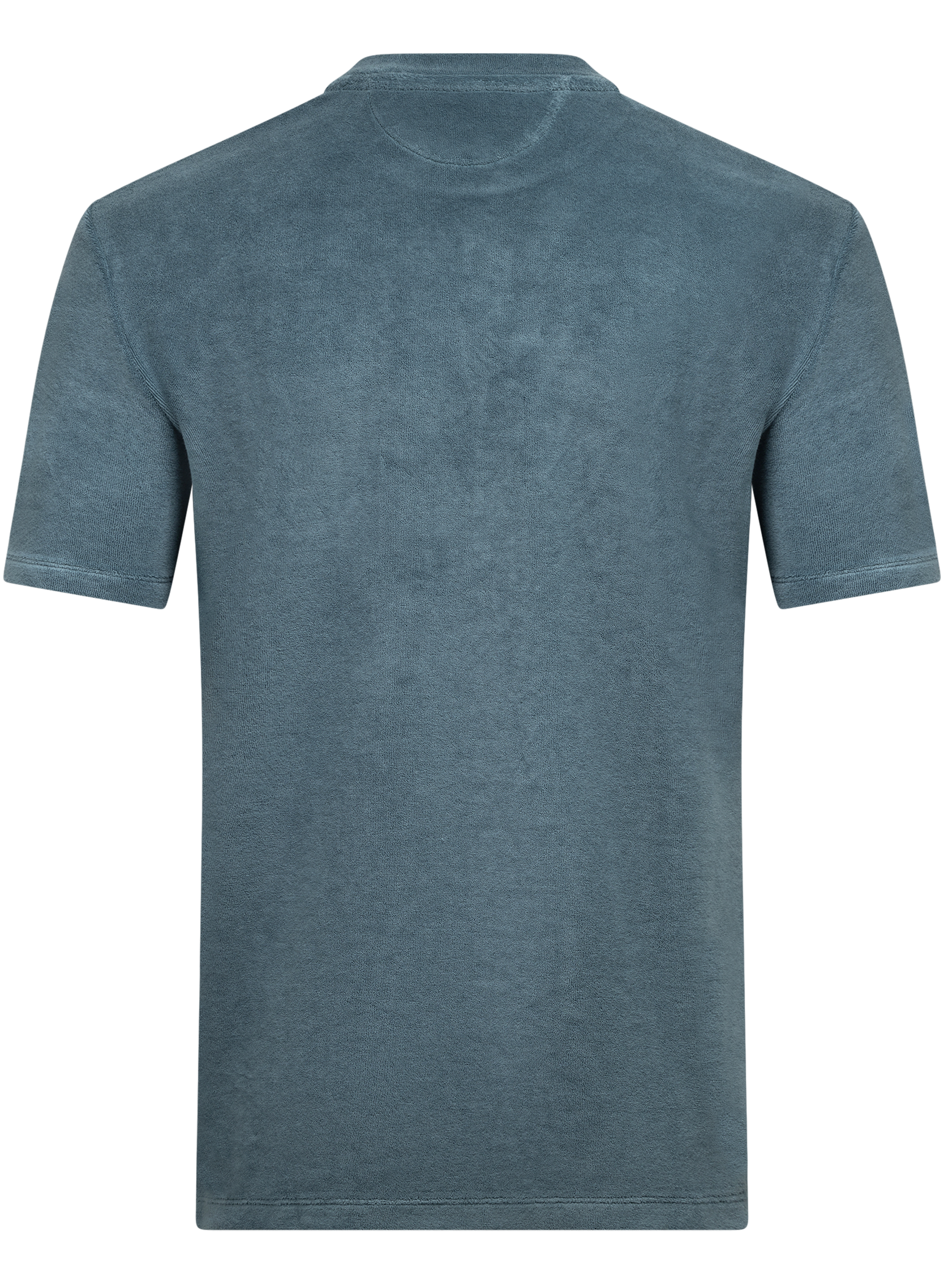 T-shirt met borstzak van badstof | PETROL