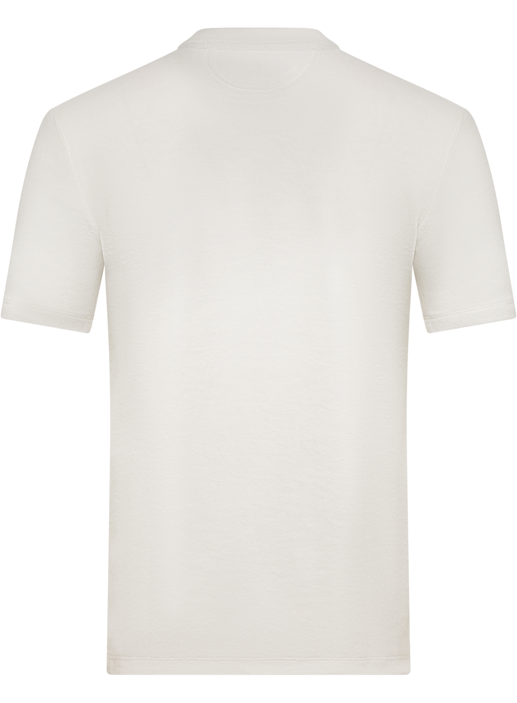 T-shirt met borstzak van badstof | Wit