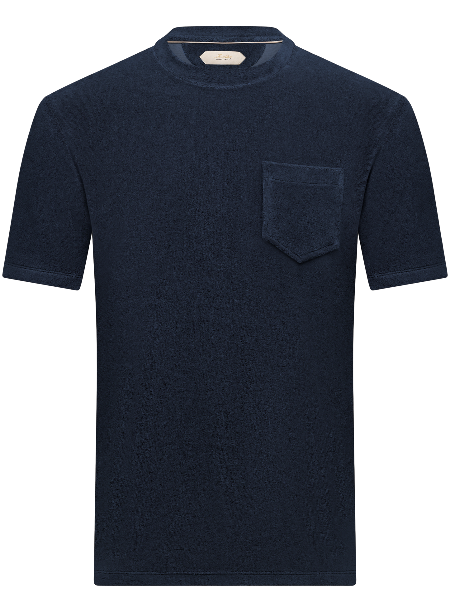 T-shirt van badstof | BLUE NAVY