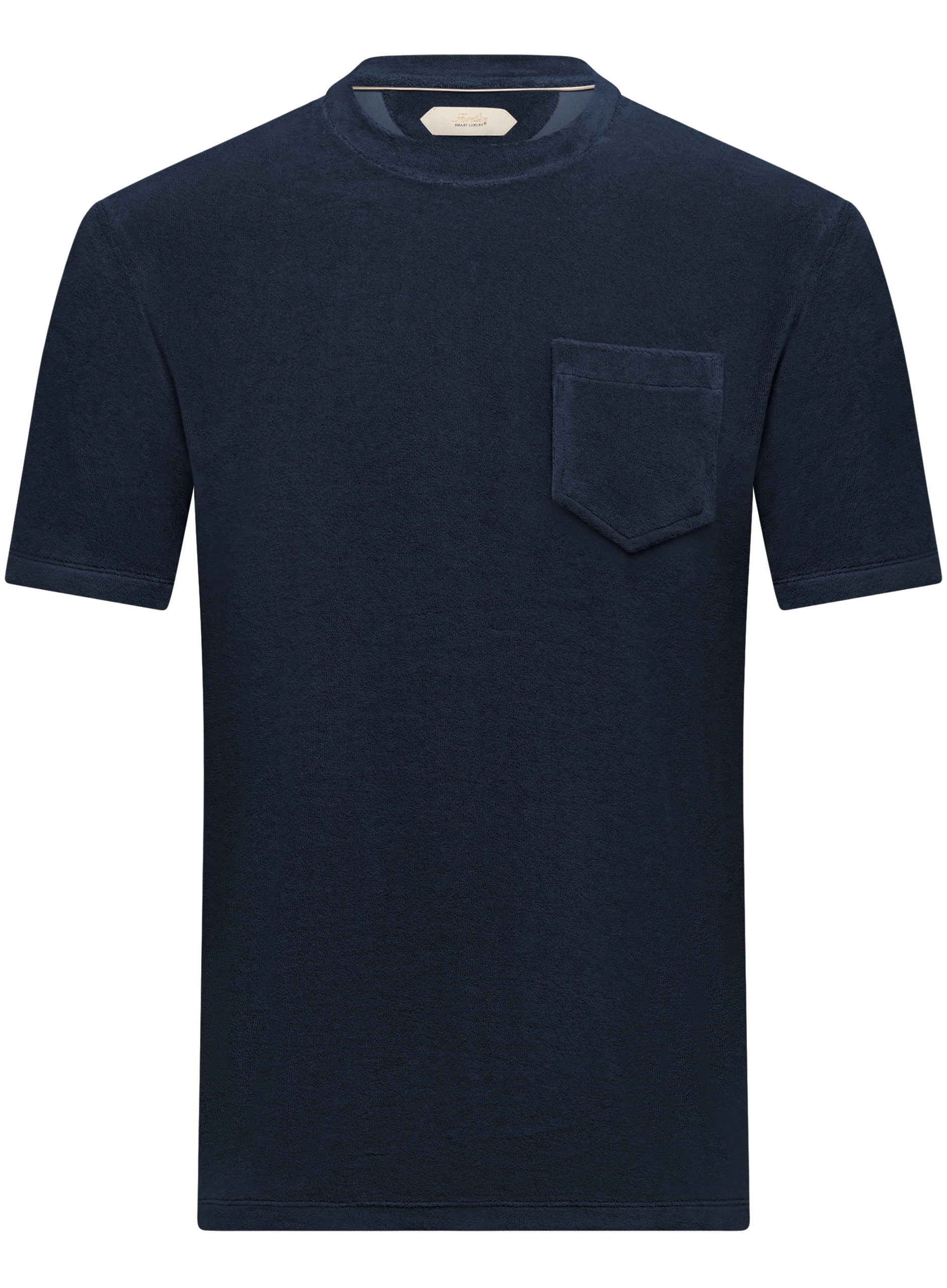 T-shirt van badstof | BLUE NAVY