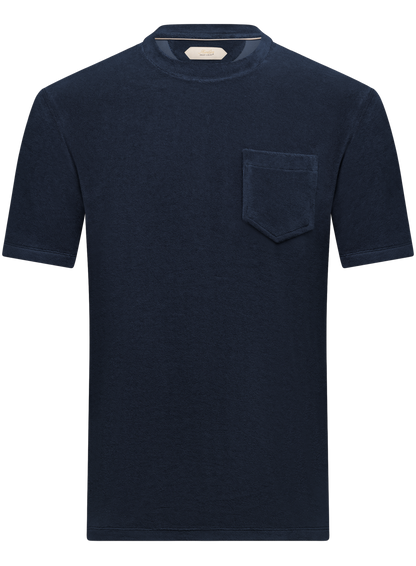 T-shirt van badstof | BLUE NAVY
