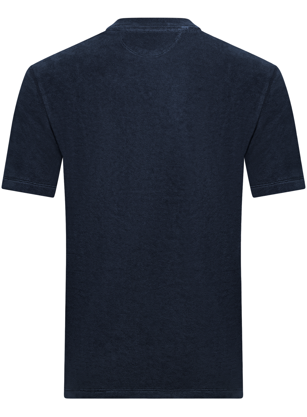 T-shirt met borstzak van badstof | BLUE NAVY