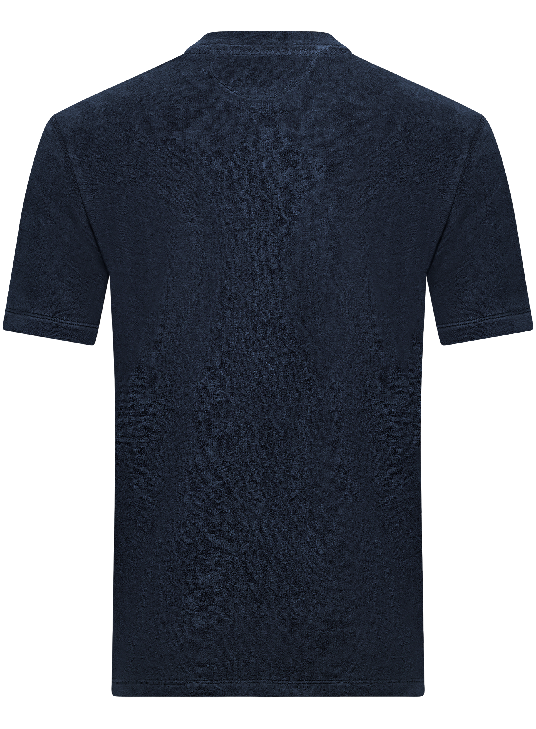 T-shirt met borstzak van badstof | BLUE NAVY