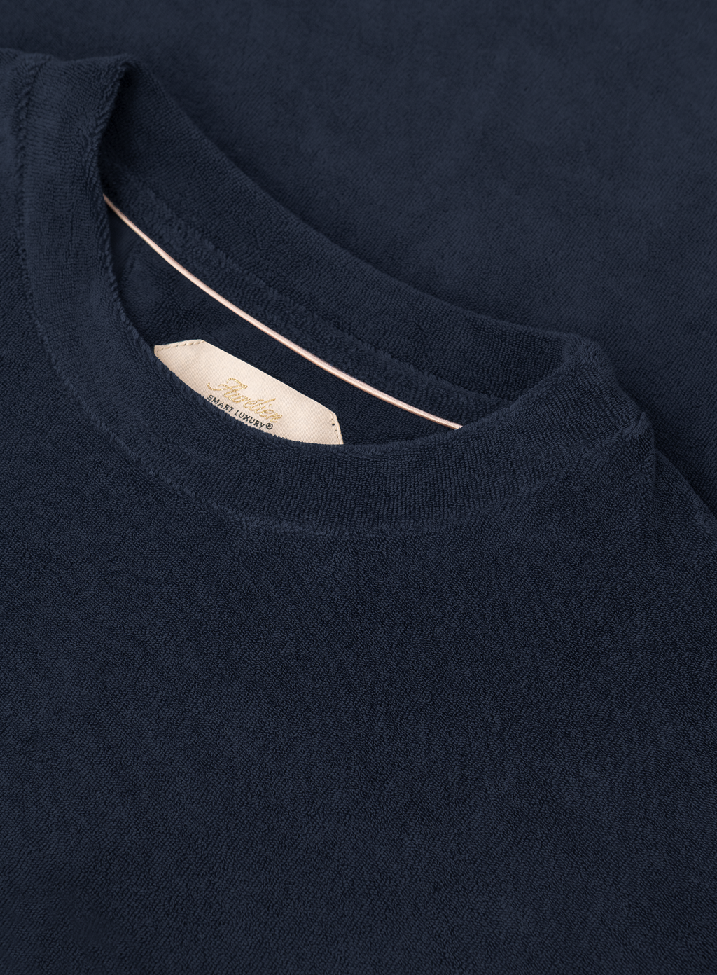 T-shirt met borstzak van badstof | FULL_WIDTH | BLUE NAVY