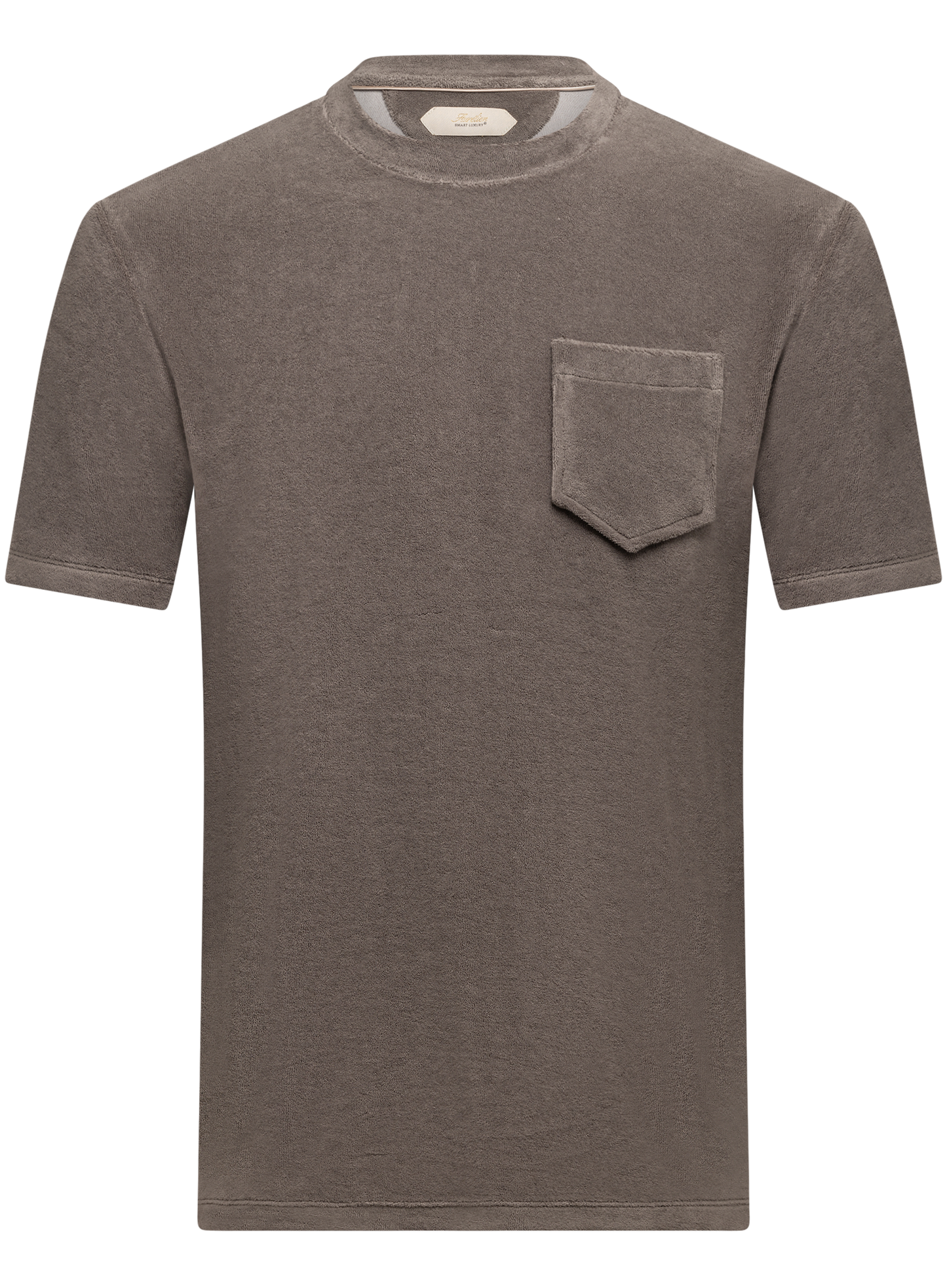 T-shirt van badstof | TAUPE
