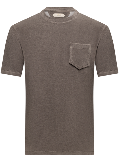 T-shirt van badstof | TAUPE
