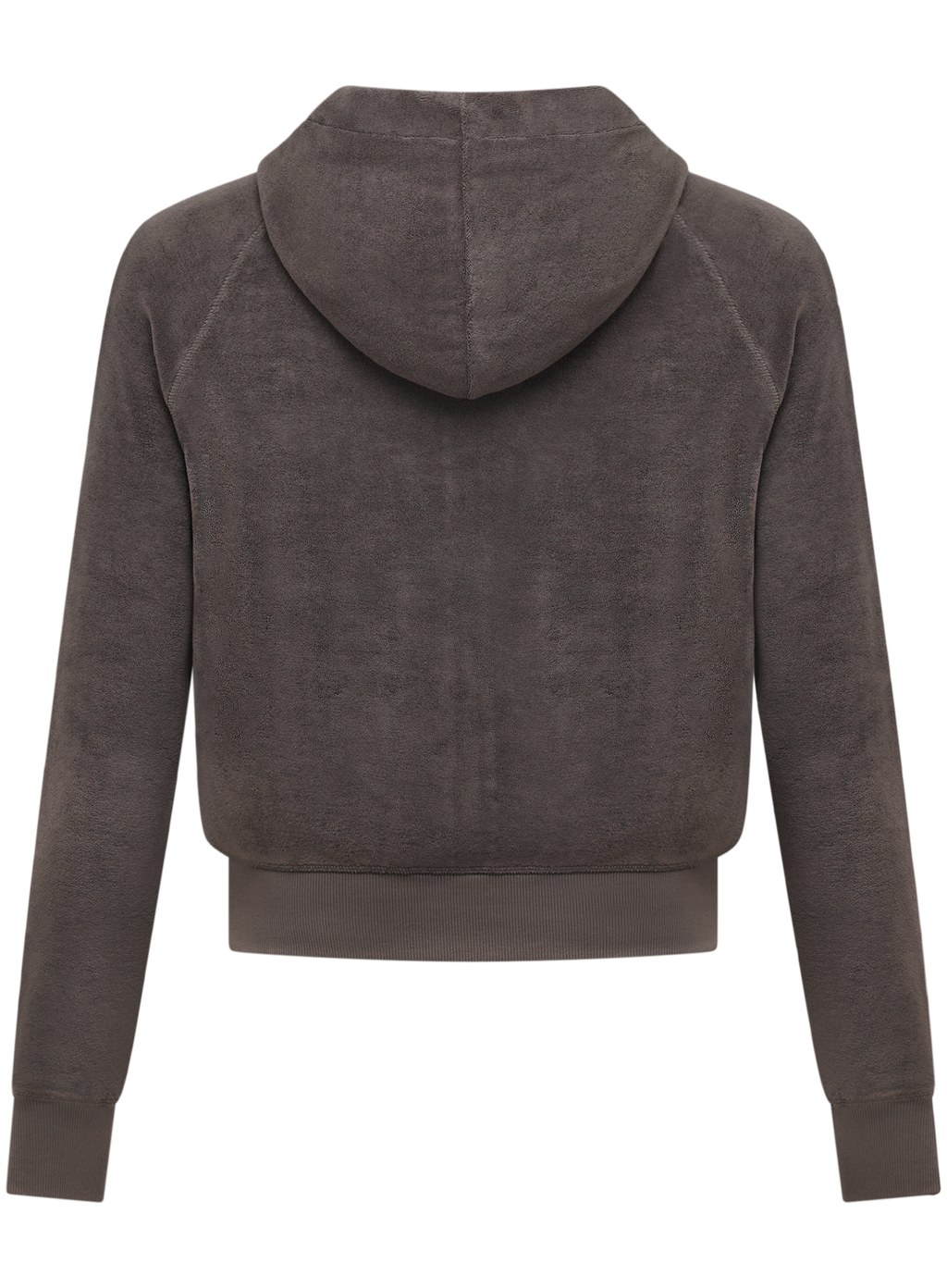 Terry ritsvest van katoen met capuchon  | TAUPE