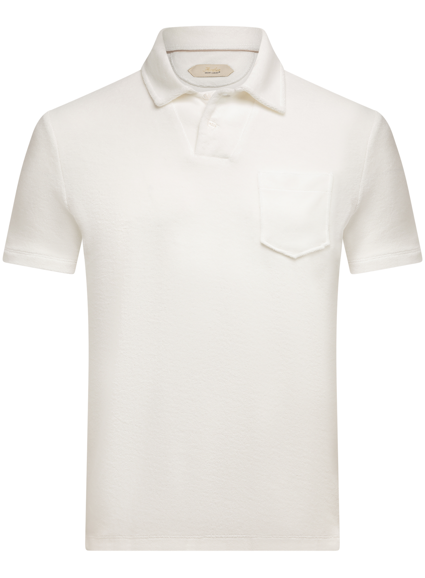 Terry polo van badstof | Wit