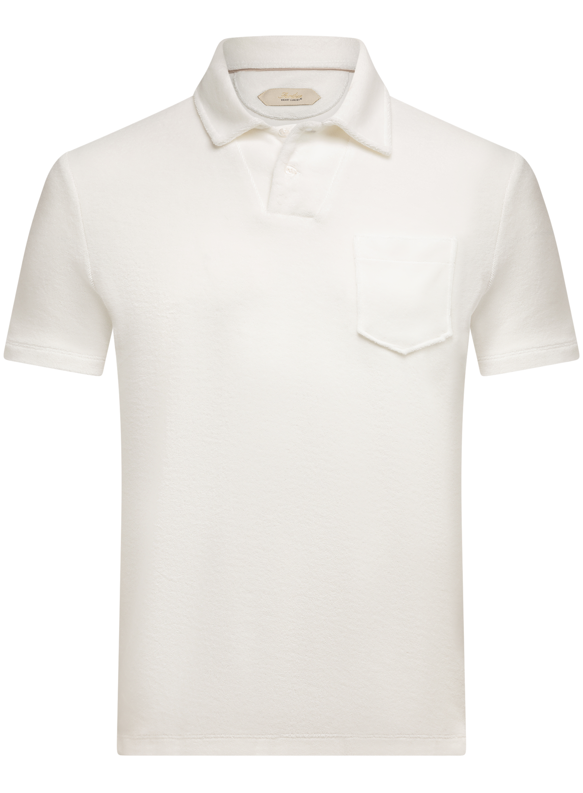 Terry polo van badstof | Wit