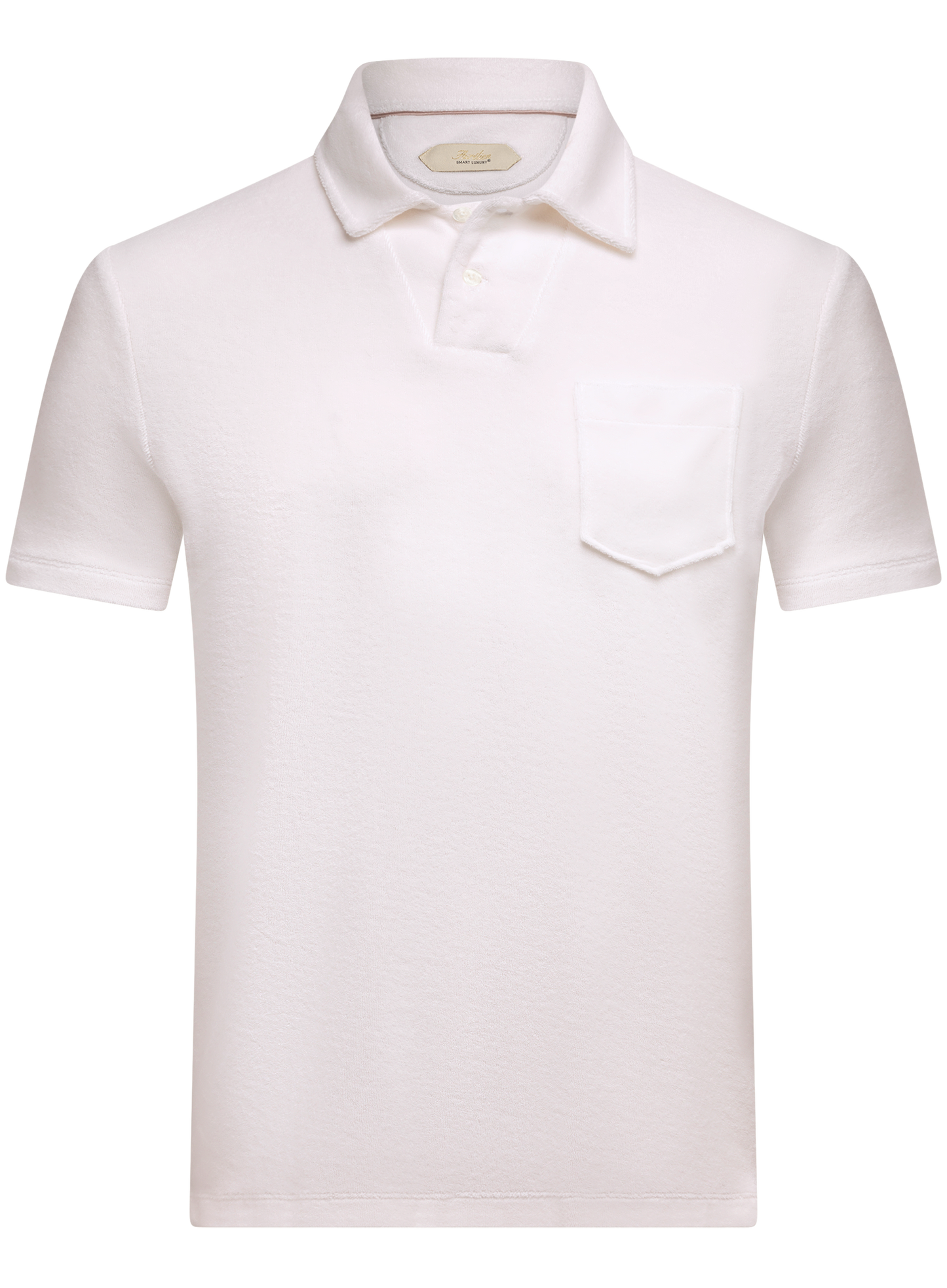 Terry polo van badstof | Wit
