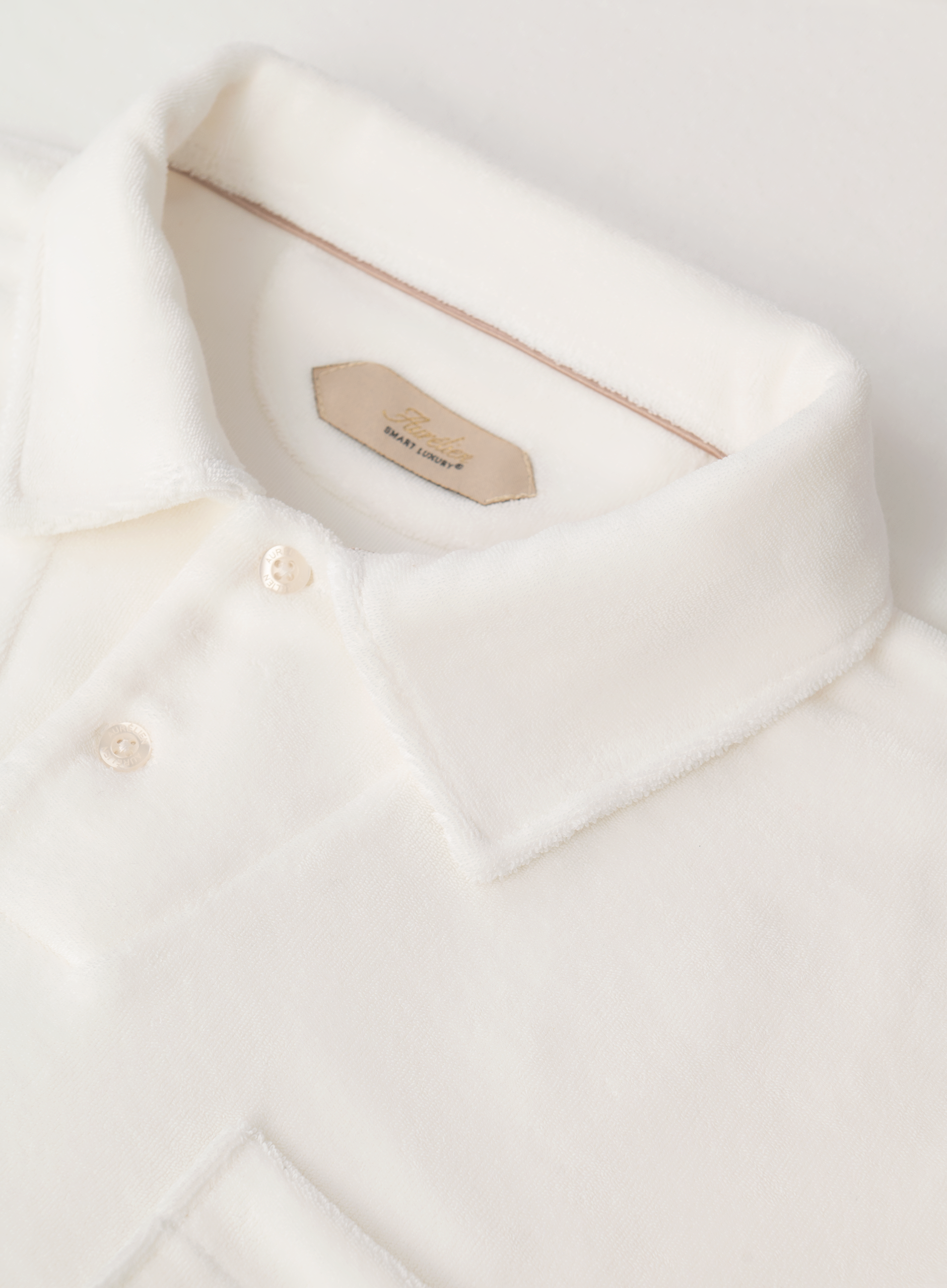 Terry polo van badstof | Wit