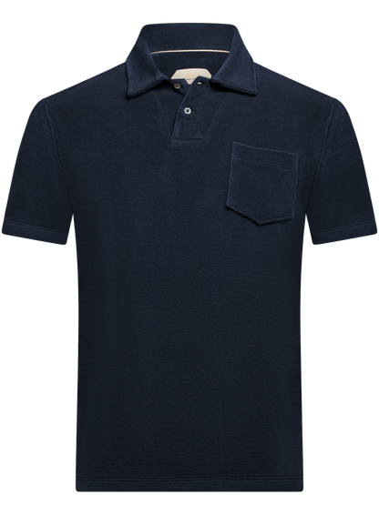 Terry polo van badstof | BLUE NAVY