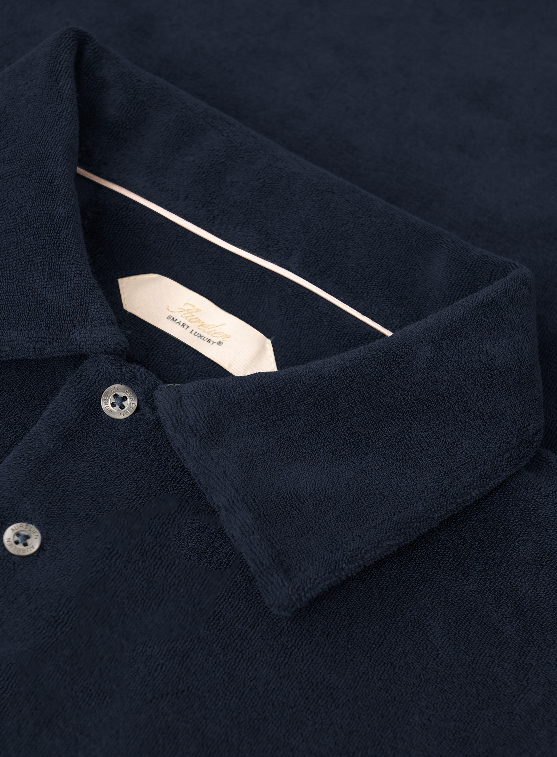 Terry polo van katoen met korte mouwen | FULL_WIDTH | BLUE NAVY
