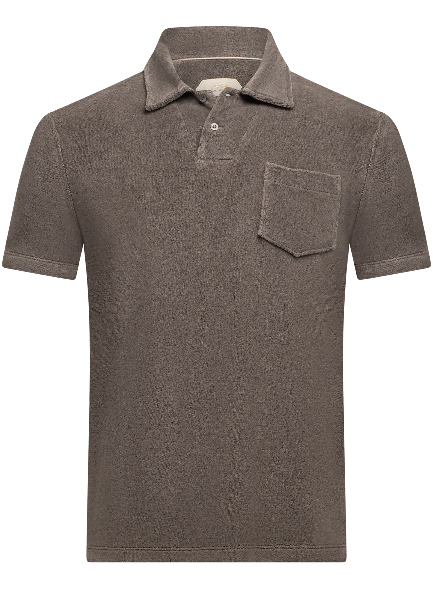 Terry polo van badstof | TAUPE