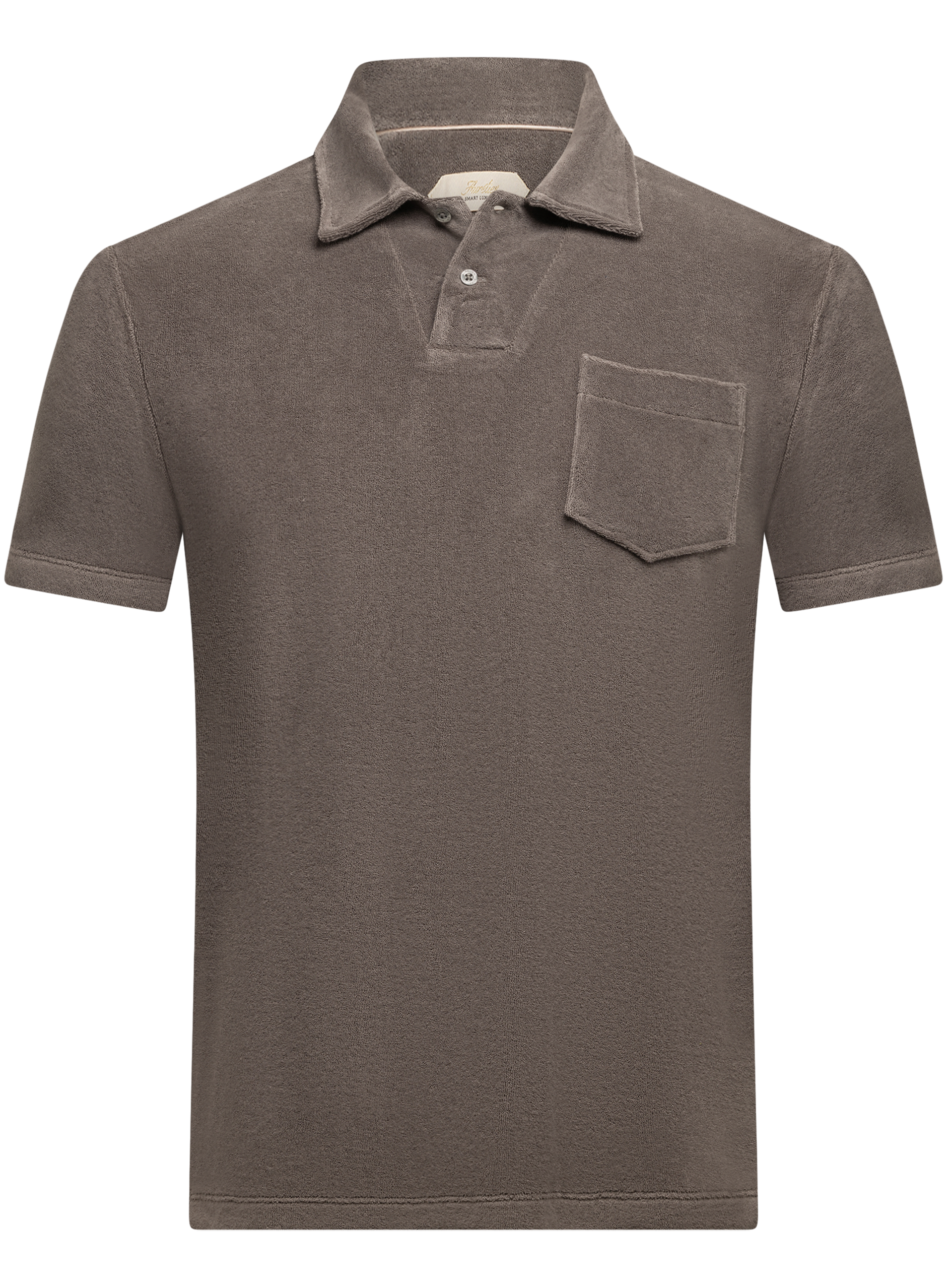 Terry polo van badstof | TAUPE