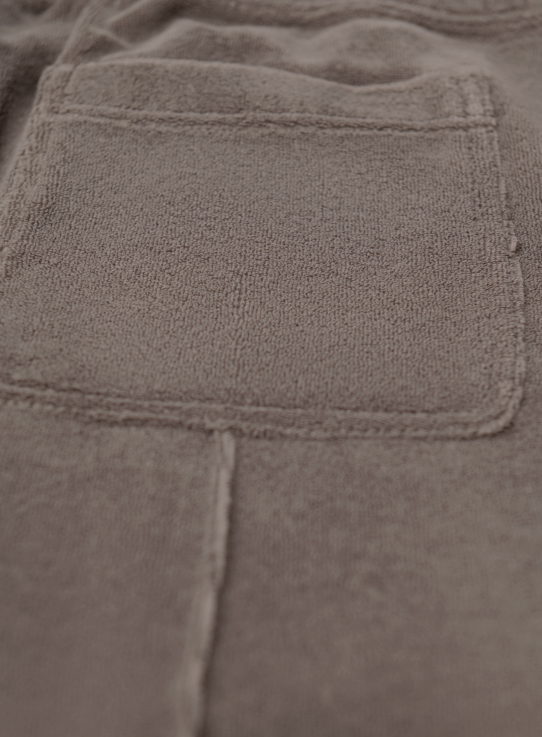 Short van badstof | TAUPE