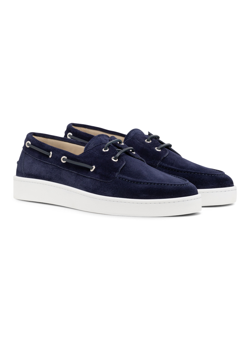 Suede boat sneakers