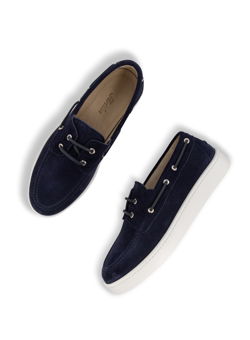 Boatsneakers van suède | BLUE NAVY