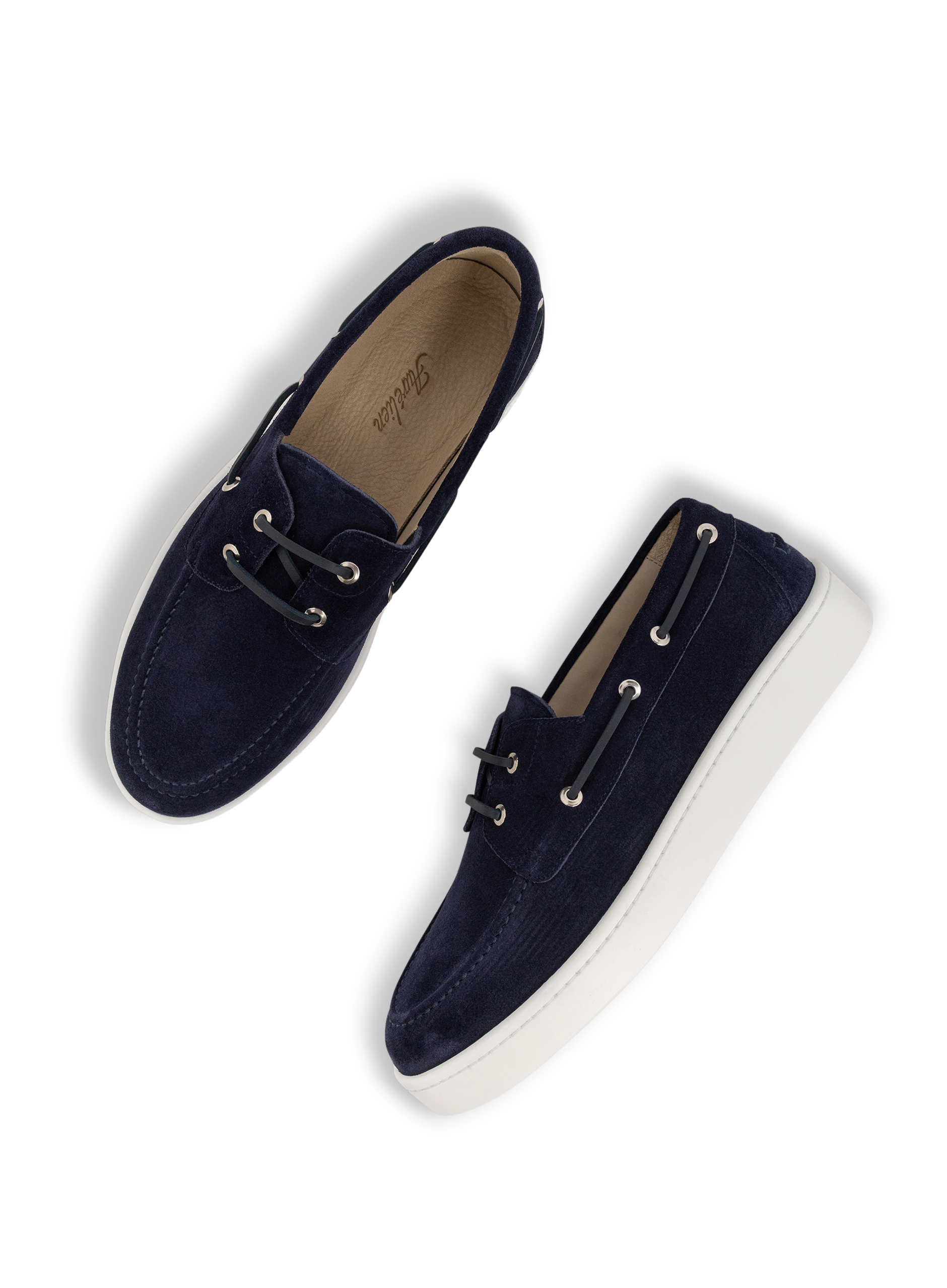 Boatsneakers van suède | BLUE NAVY