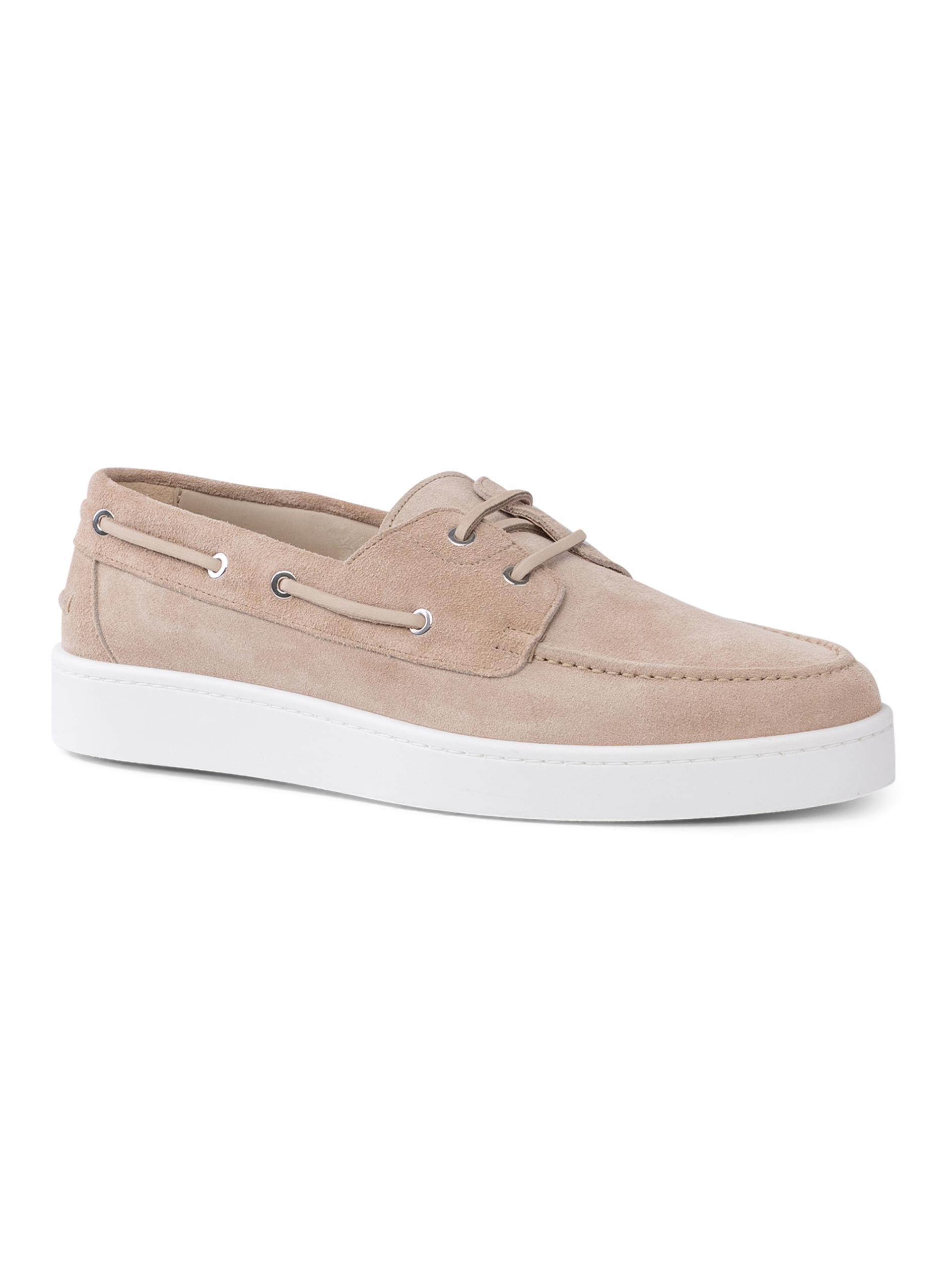 Boatsneakers van suède | Beige