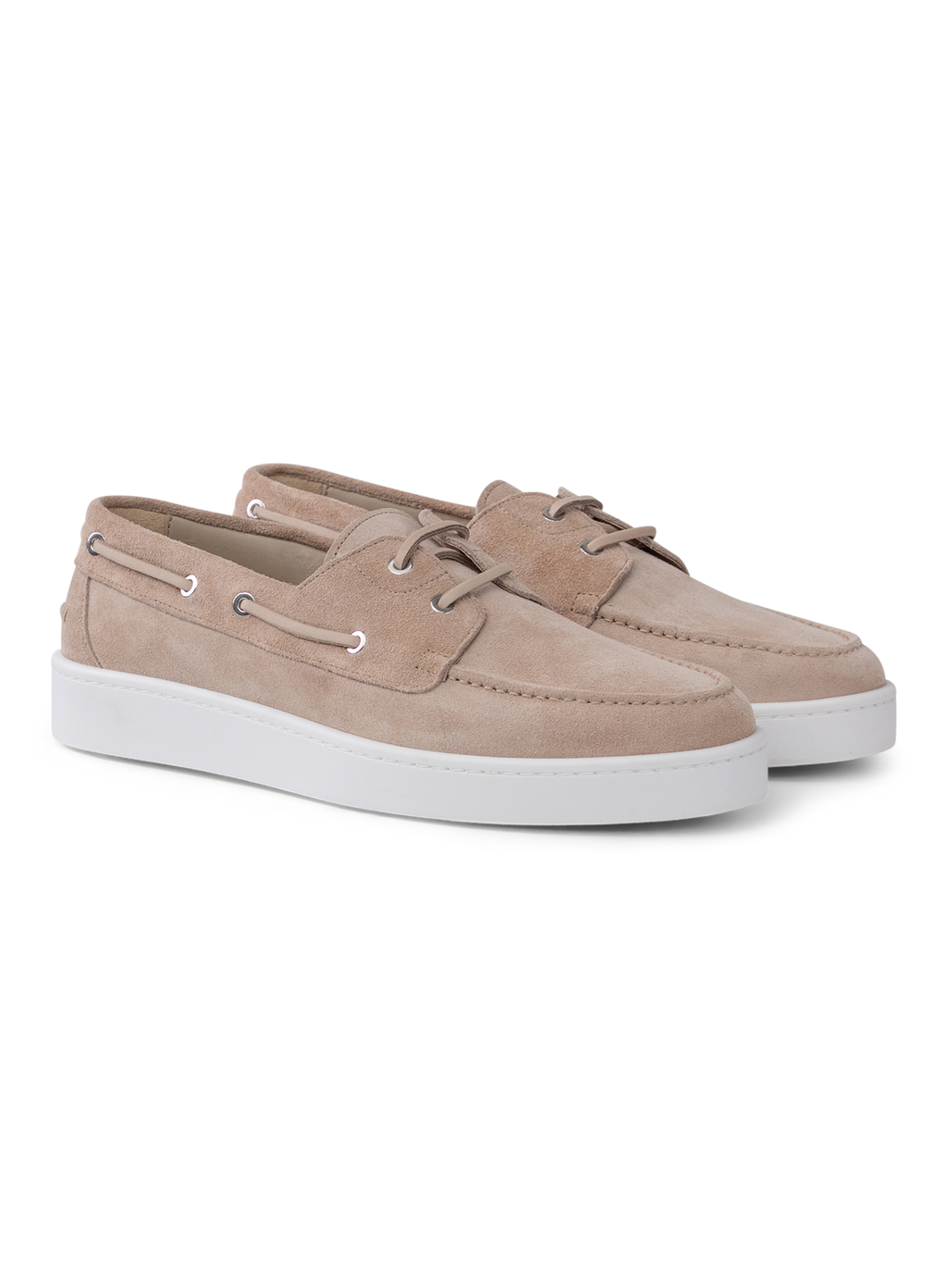 Boatsneakers van suède | Beige