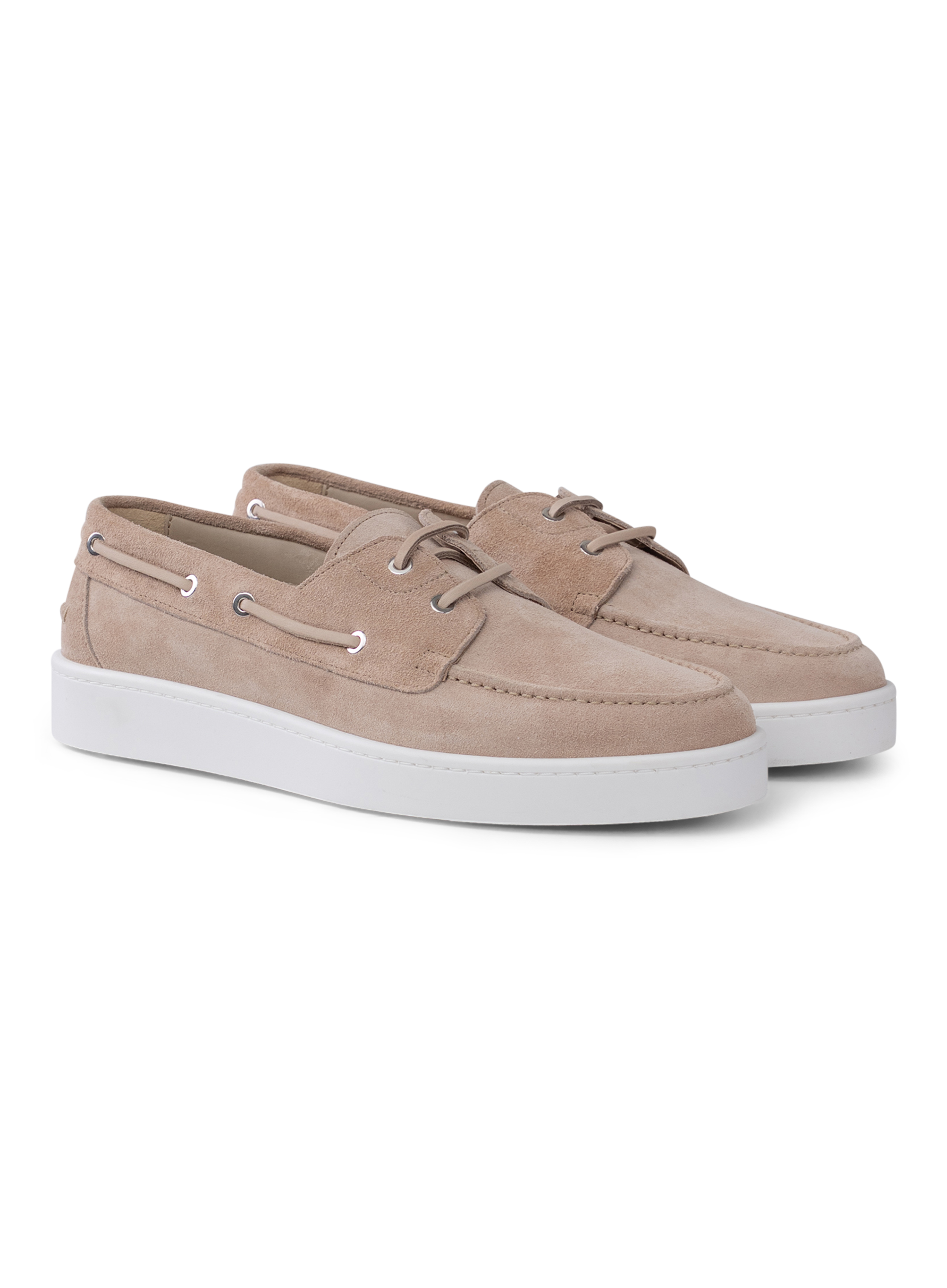 Boatsneakers van suède | Beige