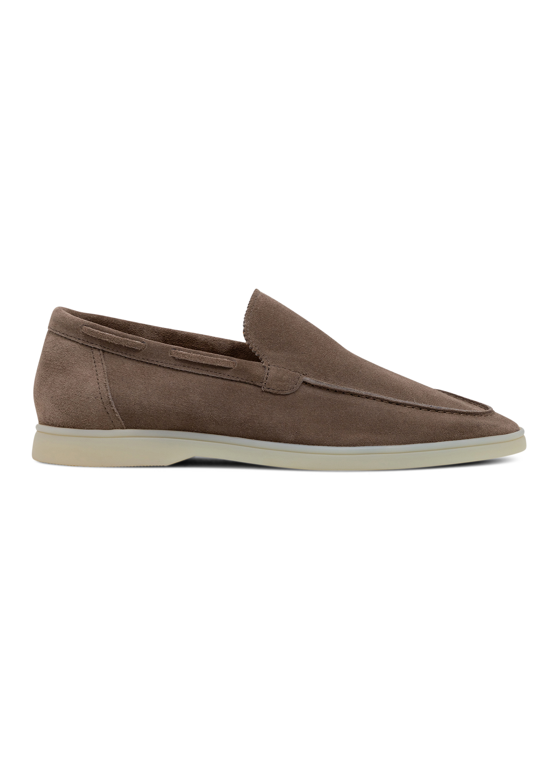 Yacht loafers van Suède | TAUPE