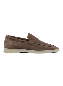 Yacht loafers van Suède | TAUPE