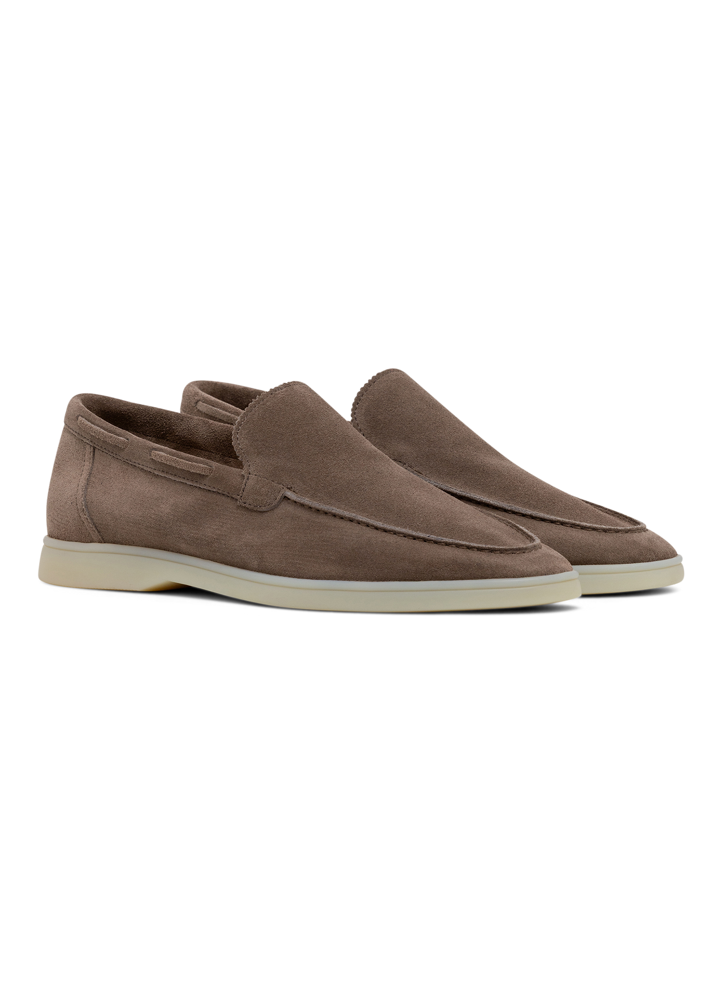 Yacht loafers van Suède | TAUPE