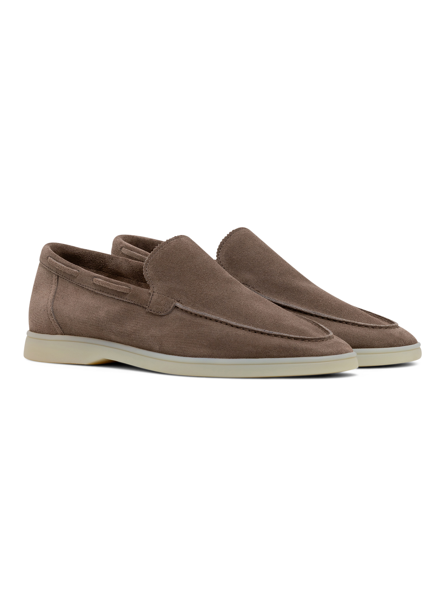 Yacht loafers van Suède | TAUPE